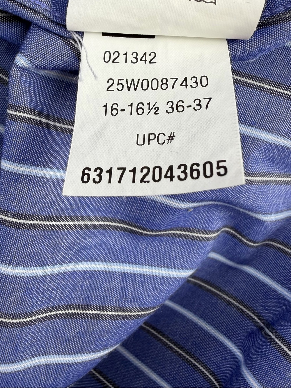 Chaps Blue & Gold Multi-Stripe Wrinkle-Free Shirt L Ivy League GrandpaCore - Picture 5 of 9